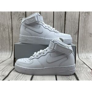 Nike Kids Air Force 1 Mid GS 'White' Size 4Y 314195 113